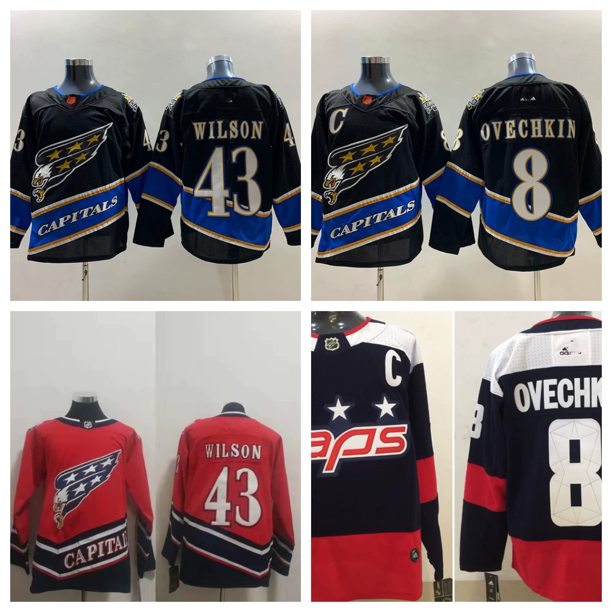 Хоккейный джерси Capitals Reverse Ovechkin Wilson Inverted 2.0 (ретро)