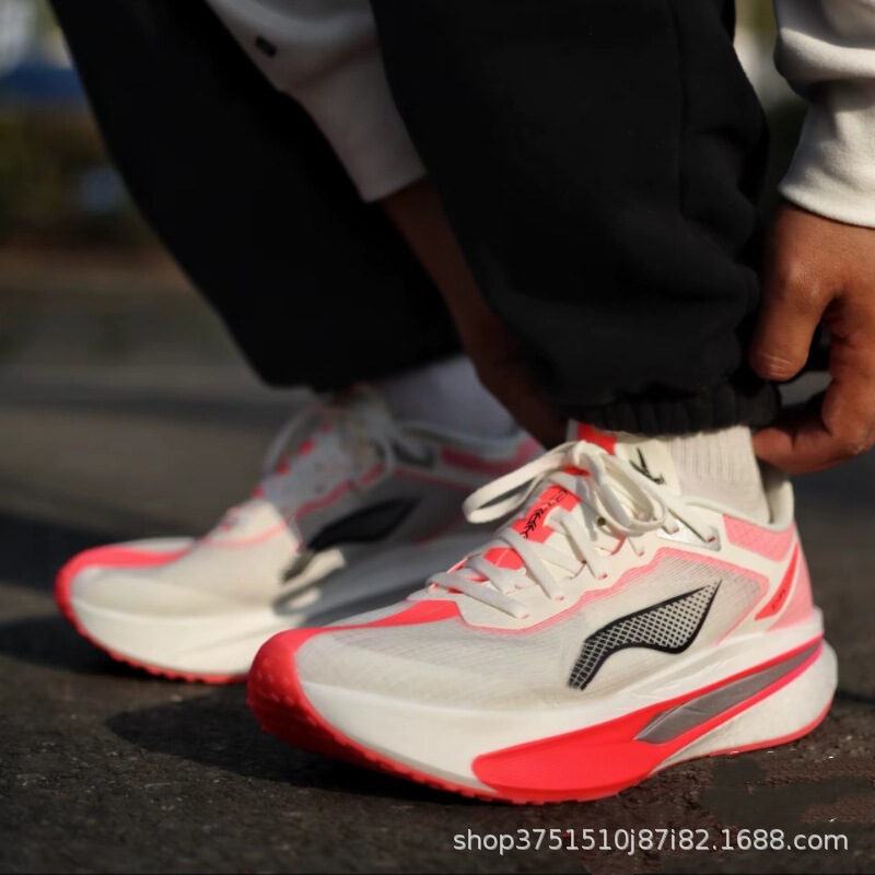 Feidian 6C Sports Running Shoes for Primary and Secondary School Students, New Carbon Plate Running Shoes, Breathable, Shock-Absorbing, Rebounding, Non-Slip, Ultra-Light, Frictional Sound