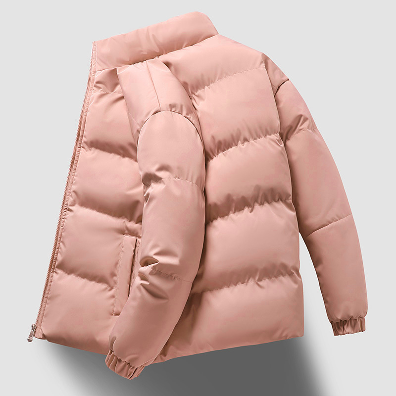 Chaqueta acolchada de algodón para hombre transfronteriza de otoño e invierno chaqueta acolchada de algodón casual chaqueta acolchada de algodón para hombre chaqueta acolchada de algodón abrigo de pan abrigo de cuello alto logotipo imprimible