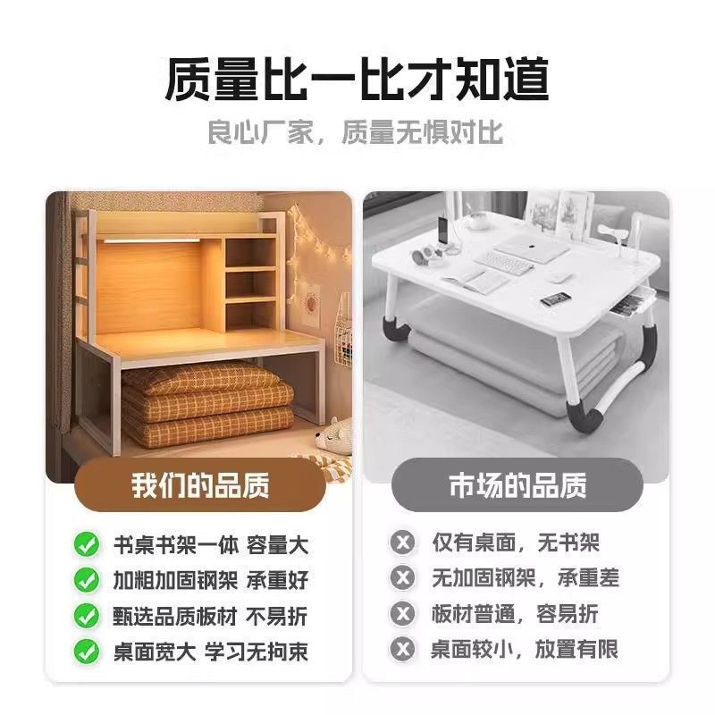 寮のベッドスチールフレームノートブックテーブル出窓大学生デスクベッドサイド収納ラックコンピュータテーブル|undefined