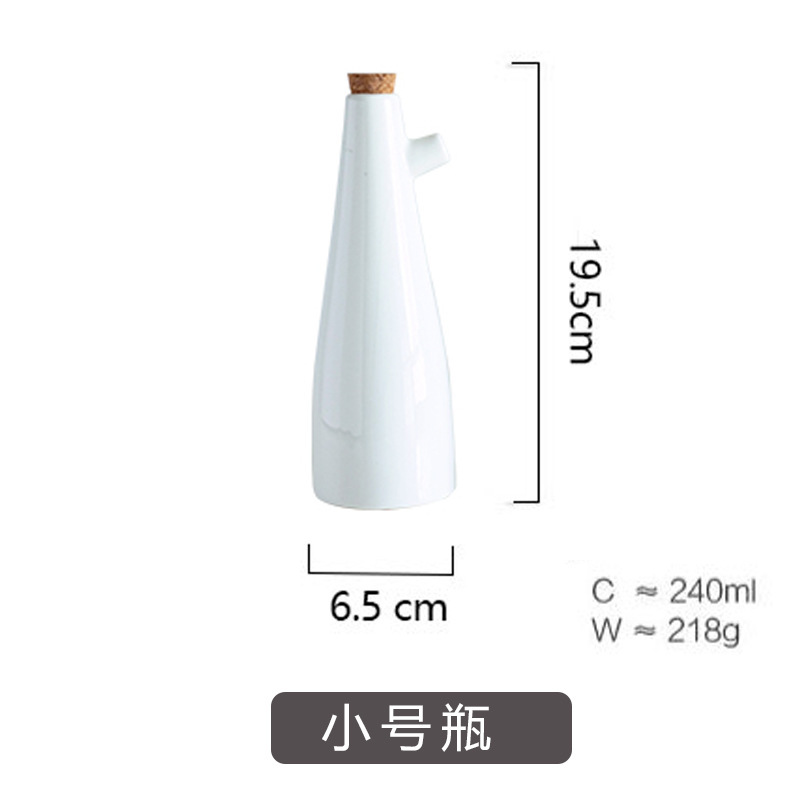 De estilo japonés simple botella de condimento de cerámica botella de aceite de gran capacidad botella de vinagre salsa olla hogar creativo suministros de cocina traje