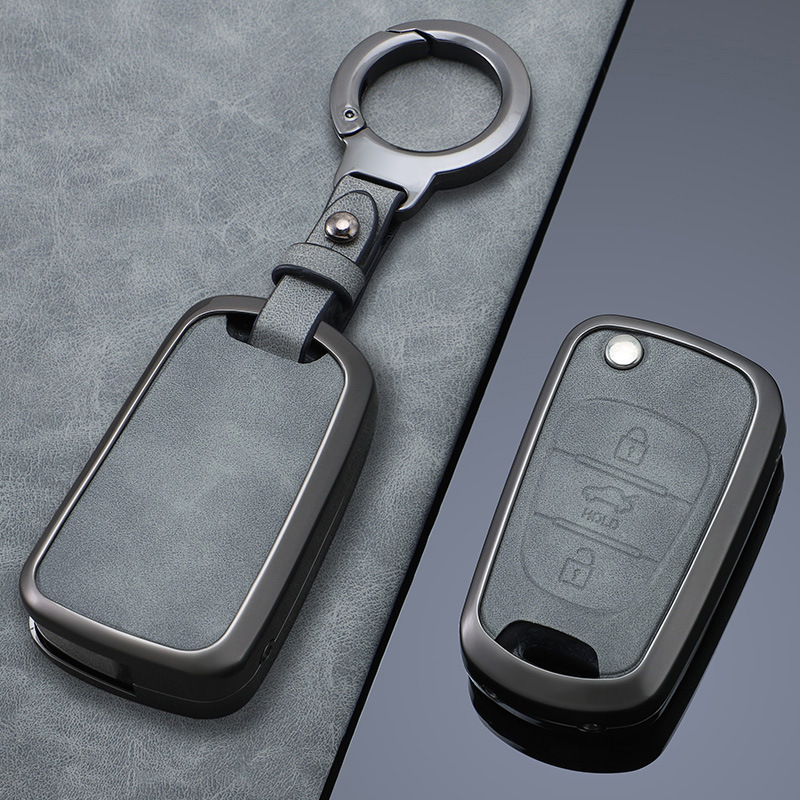 跨境适用现代ix30折叠3键钥匙套软胶锁匙包RIO雅尊车遥控器保护套