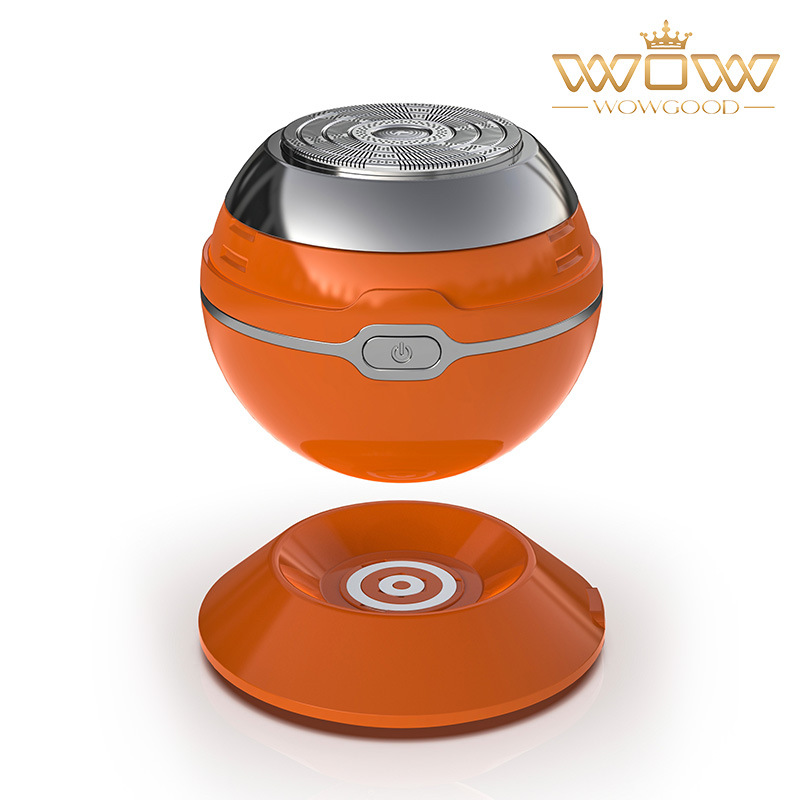 Afeitadora eléctrica esférica para cabeza rapada, mini máquina de una sola cabeza, recargable y resistente al agua