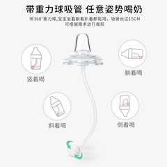 Aiduoqi Wide-Orifice Suction Nipple Silicone Water Spout for Learning Drinking Suitable for Wide-Orifice Baby Bottles and Pacifiers