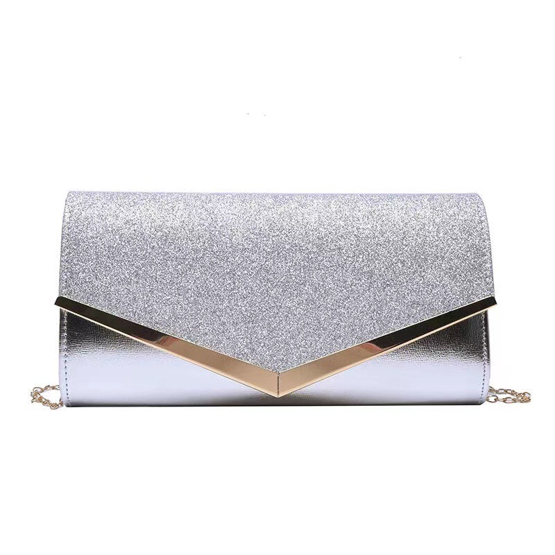 Foreign trade cross-border e-commerce splicing dinner bag sequin bag diagonal bag evening bag