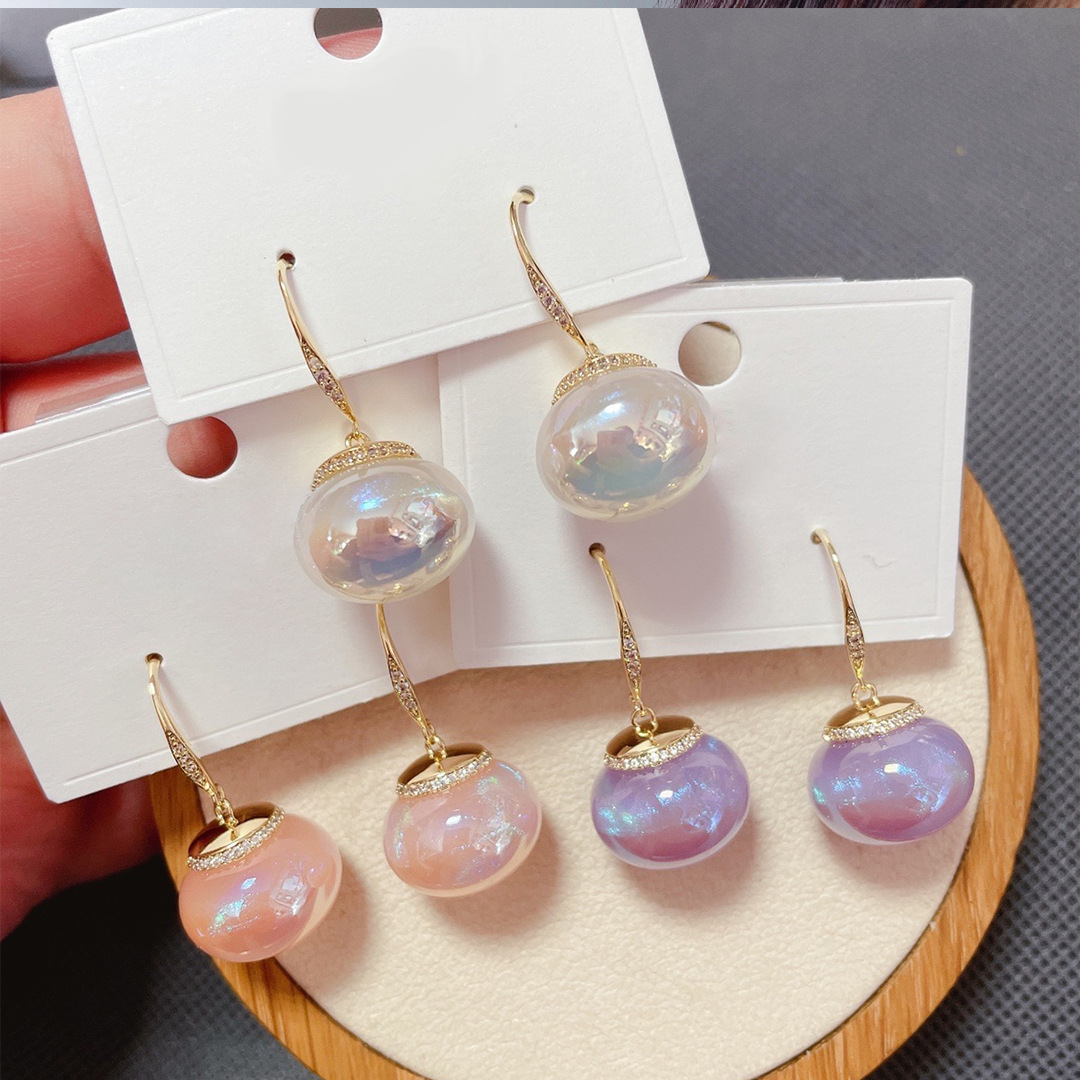 Personalización de la mermaid de la mermaid aretes de perlas accesorios de perlas de un solo agujero pan al vapor de alta calidad adornos de perlas al por mayor fábrica