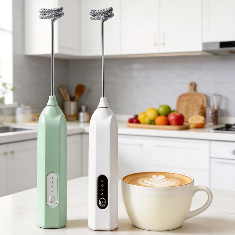 Household electric milk frother, handheld stirring stick, coffee frother, milk whisk, wireless stirring stick, milk frother