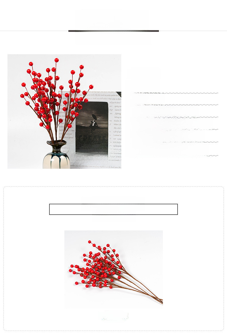Artificial Berry Branch For Home Decoration And Wedding Ornaments_voghion.com