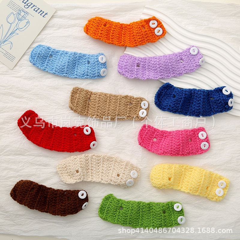 Cute super cute wool crochet needle with button DIY handmade doll doll change accessories wholesale