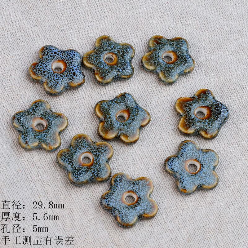 花朵散珠景德镇陶瓷项链手链diy手工创意串珠配件饰品厂家批发|undefined