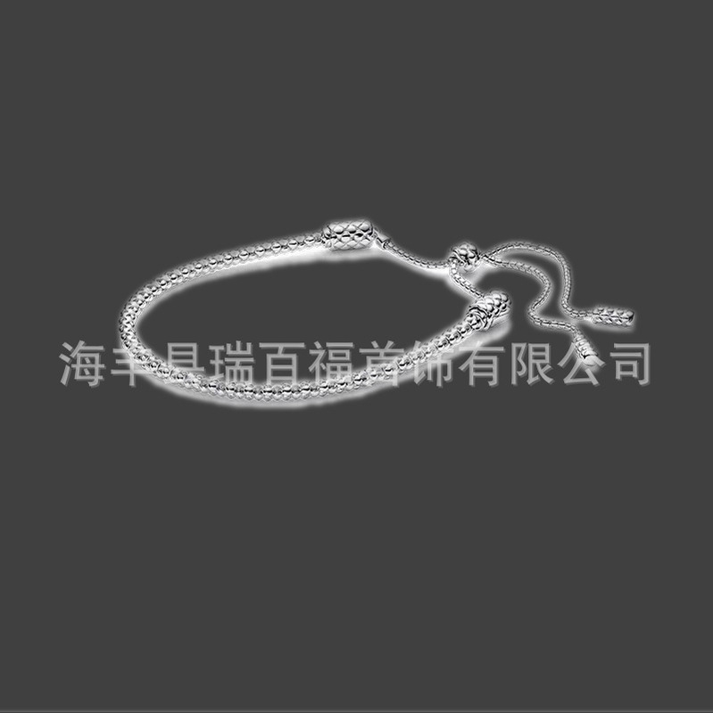 Panjia new S925 silver-plated bracelet diy woven stretch bracelet fashionable temperament style retractable chain adjustable Panjia new S925 silver-plated bracelet diy woven stretch bracelet fashionable temperament style retractable chain adjustable