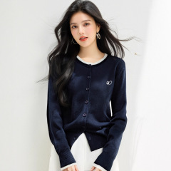 G6548跨境女装厂家针织秋季卡通2025新款软糯绵羊绒两件套上衣