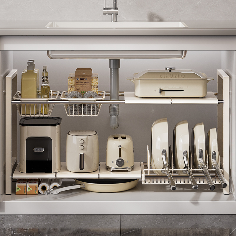 源工場厨房伸縮可能下水槽棚棚棚棚棚棚棚棚多機能収納鍋棚|undefined