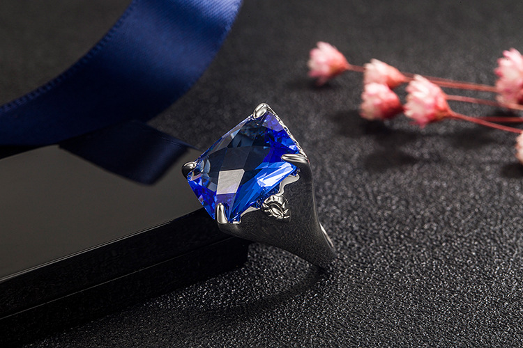 Fashion Lingge Copper Rings Plating Zircon Copper Rings