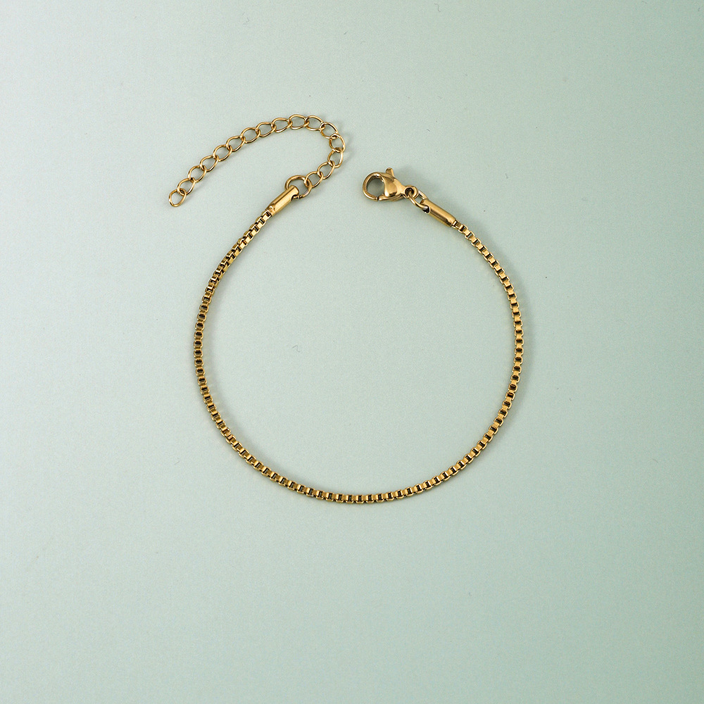 20g Weight 18K Gold Plated Plating Material Chain Bracelet Classification 304 Stainless Steel Chain Material cable chain, snake chain Chain Type 1 Piece Quantity Holiday, Daily Occasion 304 Stainless Steel Material Geometric Pattern Women's Gender Simple Style, Classic Style Style Plating Craft 18K Gold Plated Geometric 304 Stainless Steel Simple Style Classic Style Plating 304 Stainless Steel Chain Bracelet 8
