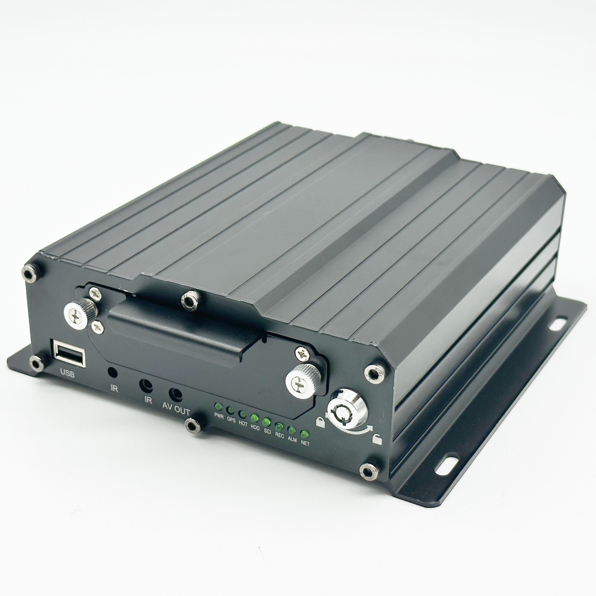 广东锋莱 4路 1080P H.265 车载硬盘录像机 4G GPS 循环/实时录像