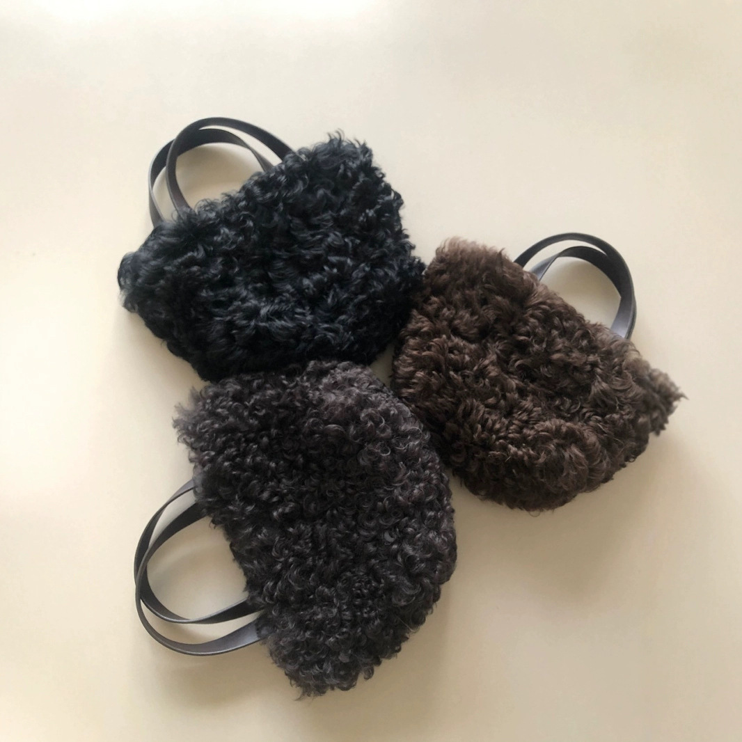 2024秋冬新款时髦皮草包羊皮毛一体羊羔毛手拿包手提包毛毛包女