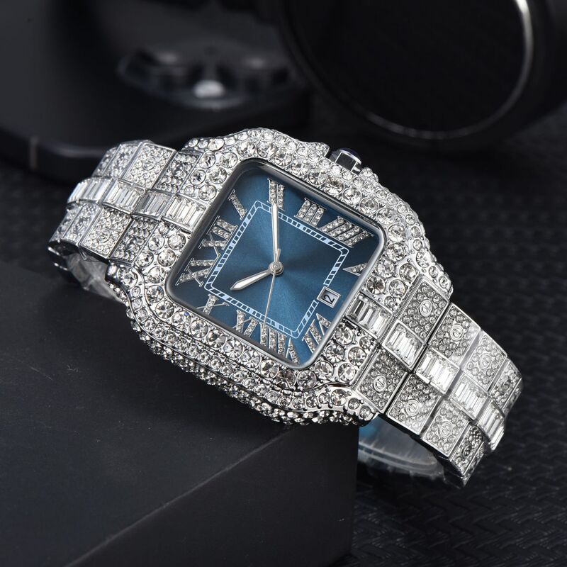 2025 Foreign Trade Men's Casual Steel Band 3-Hand Niricha Watch Manufacturer Wholesale One-Piece Calendar Small Three-Hand Watch