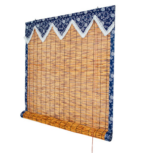 Sunshade Reed Curtain Ceiling Retro Door Curtain Bamboo Curtain Roller Curtain Partition Curtain Decorative Edge Straw Curtain Curtain Wall