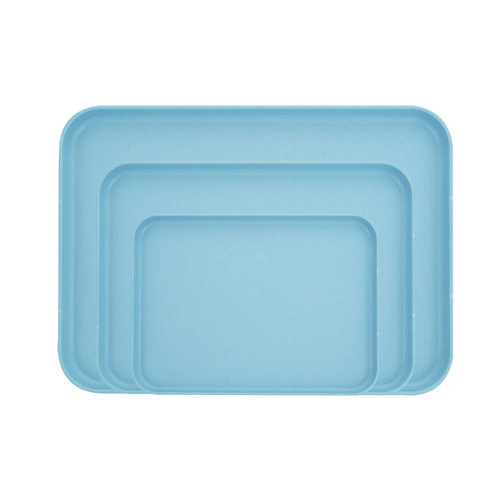 Wheat straw pallet, household, hotel, restaurant, rectangular plate, fruit plate, tea plate, plastic plate, dinner plate
