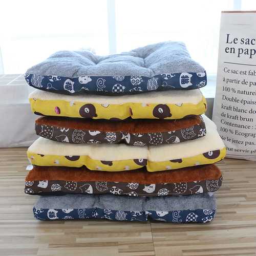 Thickened pet mat plus velvet warm kennel mat cat mattress all-in-one anti-slip daily thick pet mat for dogs and cats