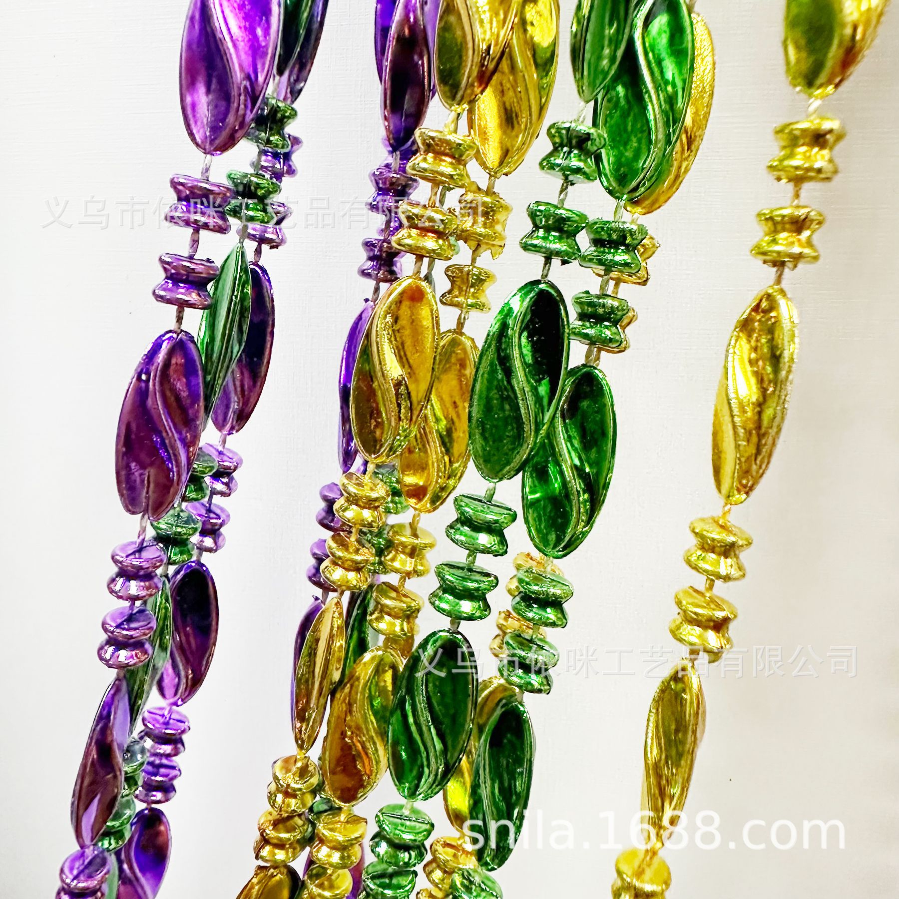 Collar de carnaval transfronterizo Festival de Nueva Orleans Decoración Cadena de cuentas Fiesta Fiesta Collar de cuentas de plástico Fiesta