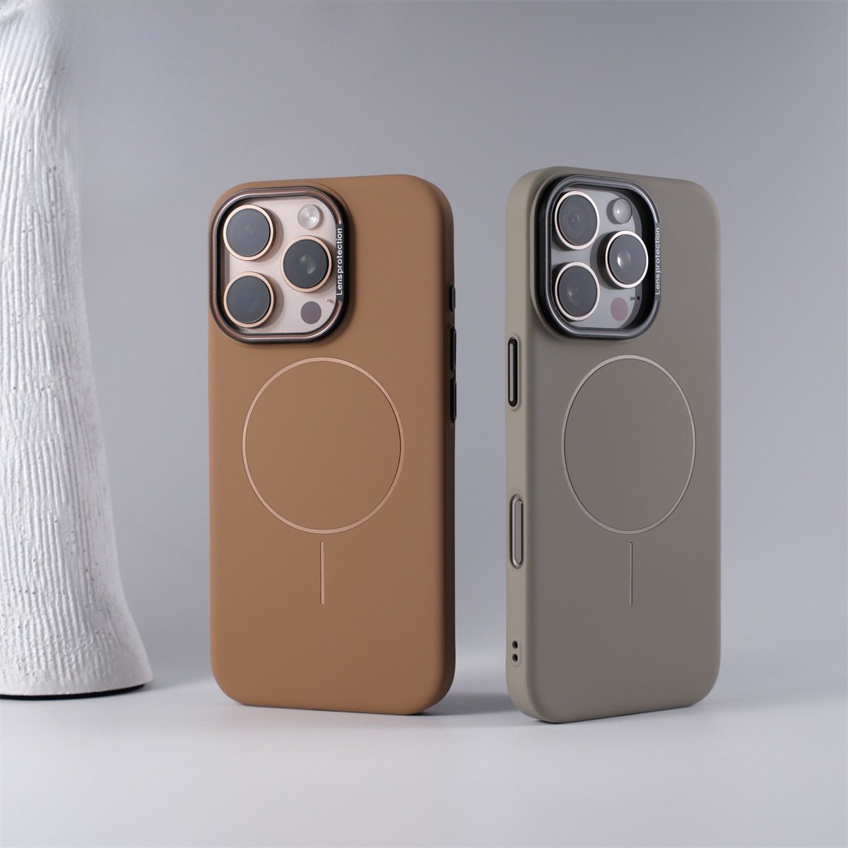 Funda Magnética para Teléfono con Acabado Mate y Sensación de Piel para Apple 17 Pro Max, Funda Protectora de Alta Gama para iPhone 16 y 15