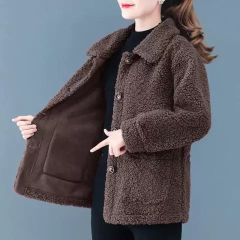 Демисезонное бархатное пальто большого размера, oversize