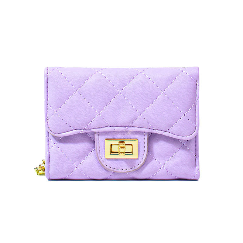 Nuevo estilo coreano de las mujeres cartera rombo simple chica multi-Tarjeta posición anti-desgaussing estudiante monedero cartera al por mayor