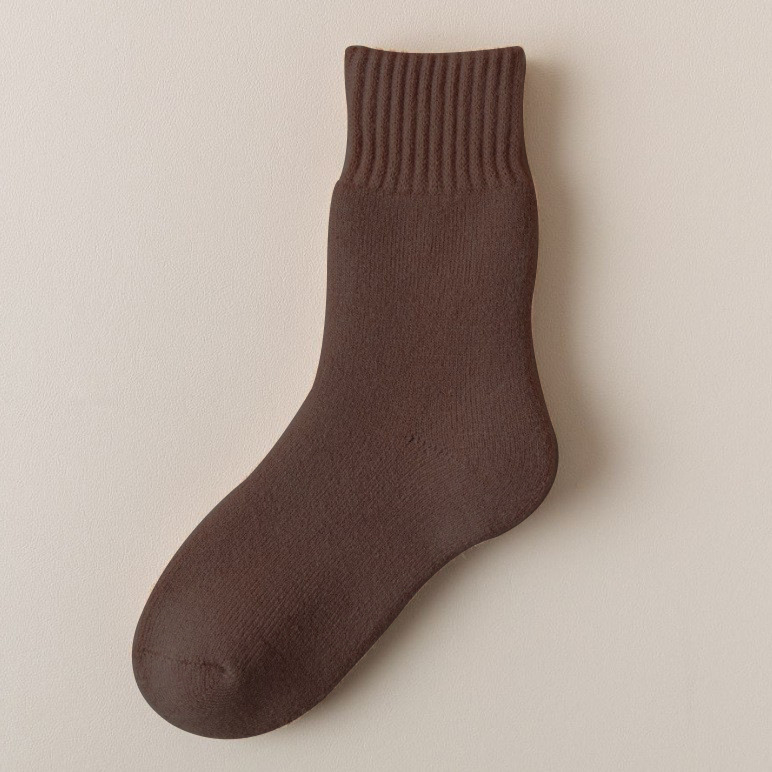 カシミヤの靴下の女性の月子の靴下の産後の秋冬の中で靴下とベルベットの厚い睡眠の靴下のぬいぐるみの保温のウールの靴下