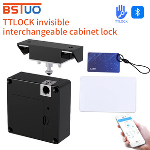 Open-Hole-Free Drawer Lock Cabinet Lock Sauna Dressing Room Lock File Cabinet Lock Electronic Smart Card Hidden Cabinet Lock