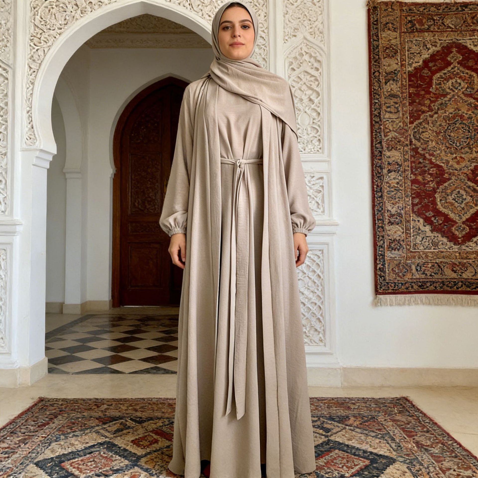 2026 New Cross-Border Abaya Turkish Dubai Robe Prayer Middle Eastern Muslim Women's Dress_ecoleips.com