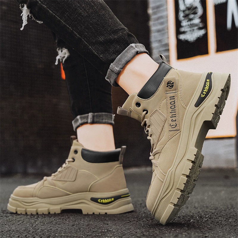 Высокие зимние ботинки Martens, спортивно‑рабочий/альпинистский стиль 2024, массивный протектор