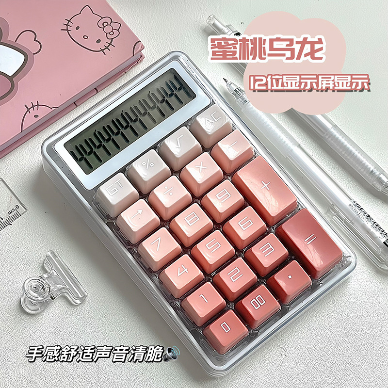 キーボード計算機かわいい高颜値ボタン大画面コンピュータ学生オフィス会計財務専用携帯|undefined