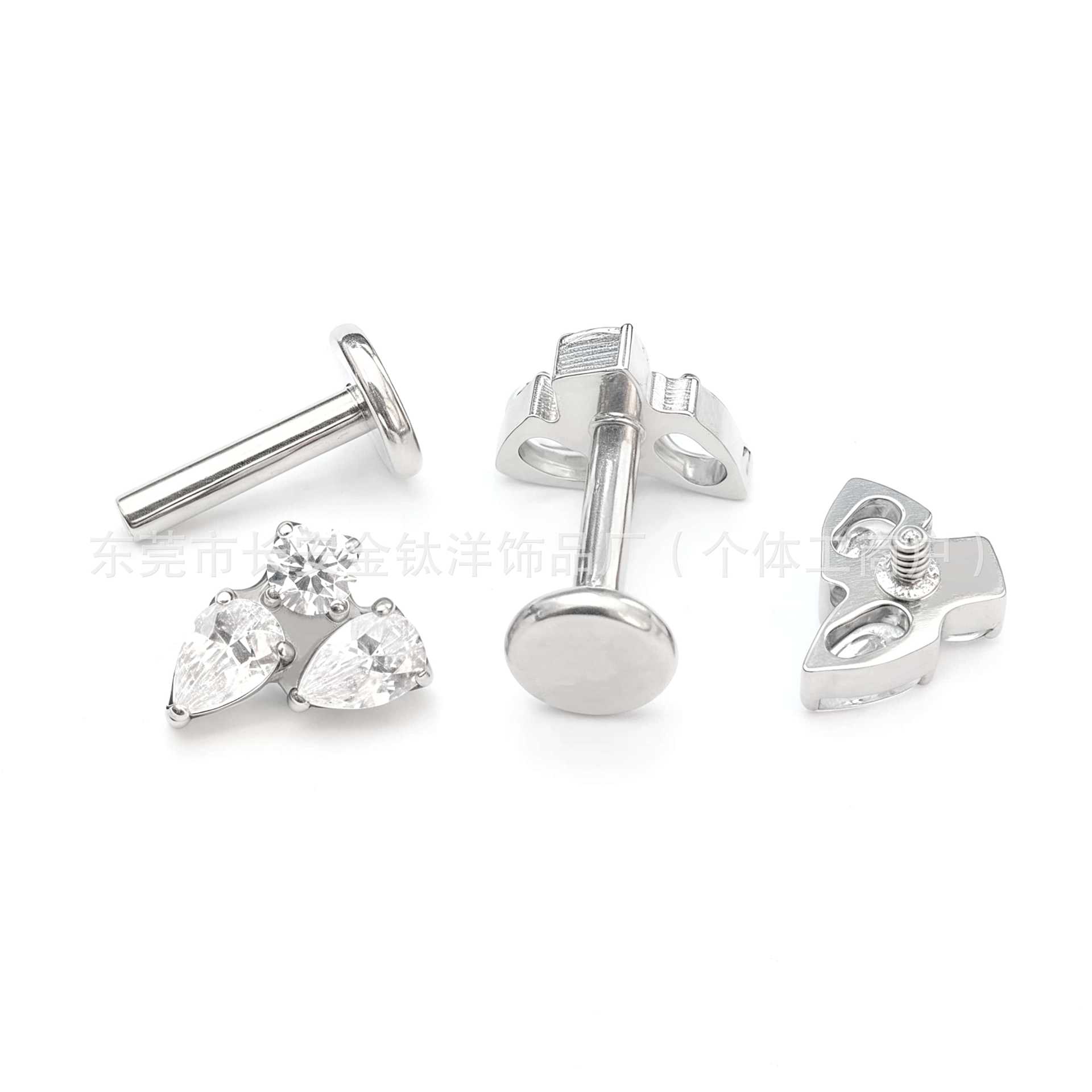 Labret piercing jewelry detail image
