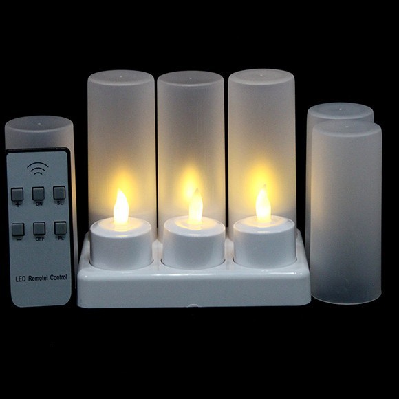 Precio de fábrica al por mayor de Navidad día de luz de la Vela decorativa recargable LED té luz de la cera de boda confesión diseño Bar Restaurante