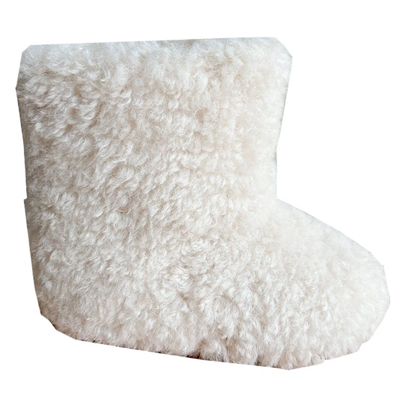 Корейская детская обувь 2023 зима осень зима новая повседневная девушка средняя трубка хлопчатобумажные сапоги теплая мягкая подошва шерстяные сапоги