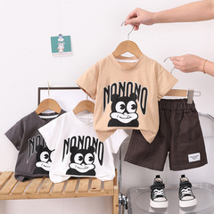 兒童短袖套裝純棉男童T恤寶寶夏季童裝女童短褲嬰兒衣服夏裝批發