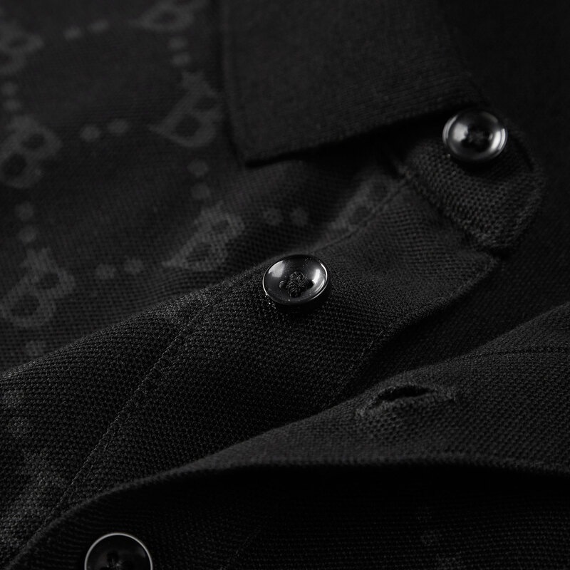 Polo élégant pour homme – T-shirt d'été à manches courtes en mélange de coton avec détails brodés et col classique_voghion.com