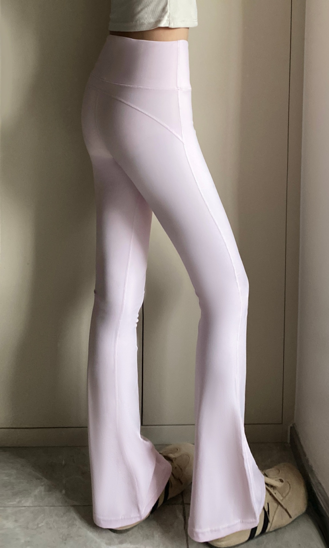 luludarling 抗菌ヨガフレアパンツレディースグローブスポーツフィットネスハイウエストヒップリフティングマイクロフレアフィットネスパンツ