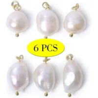 Perla barrocas agua dulce6 шт набор S925 барочный пресноводный жемчуг кулон ювелирные изделия