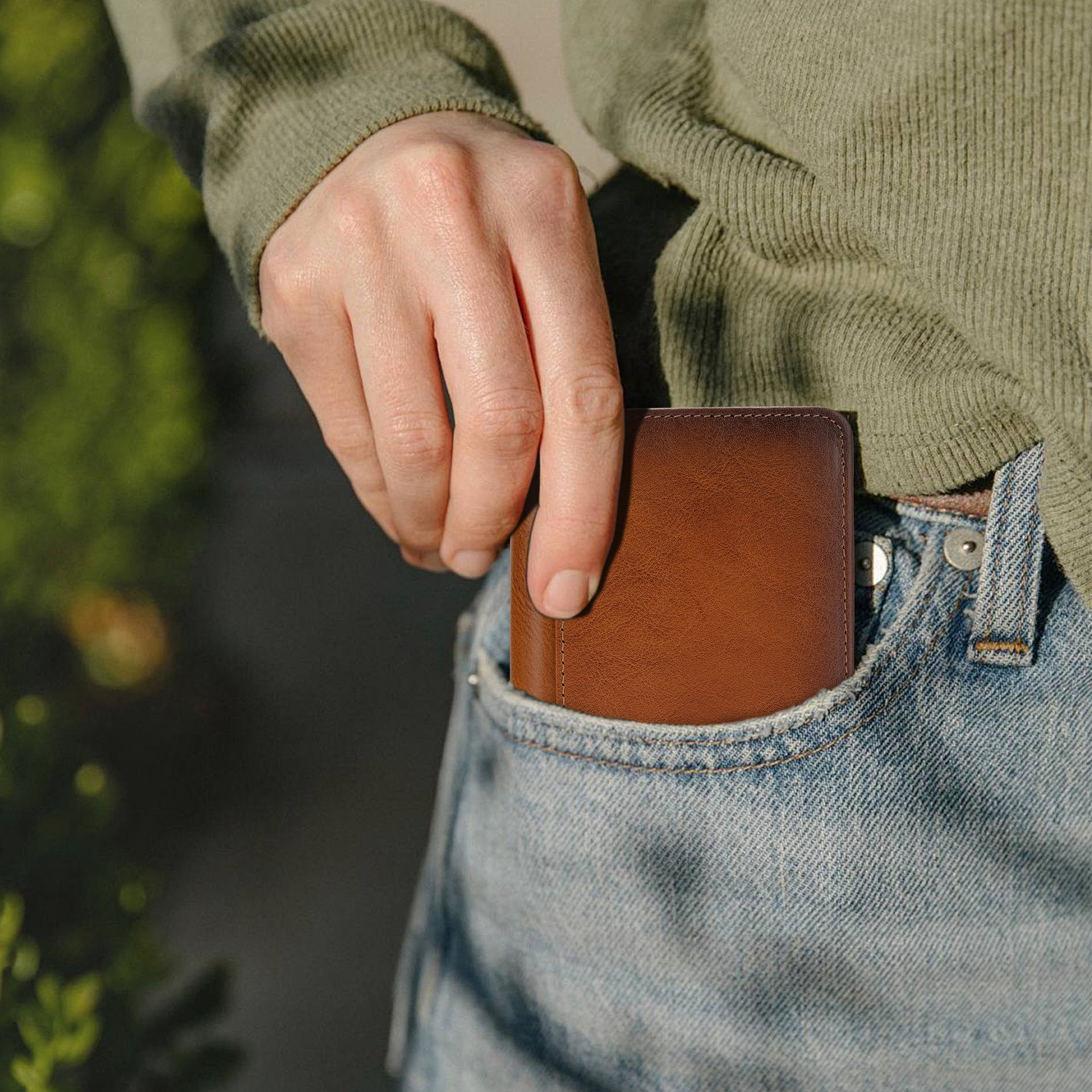 Cartera corta transfronteriza todo en uno con tres pliegues Cartera de licencia de conducir antirrobo multifuncional para hombres Cartera de cuero ultrafino para hombres