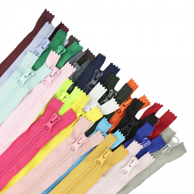 厂家现货5号树脂开尾拉链 童装羽绒服装校服外套彩色开尾胶牙拉链