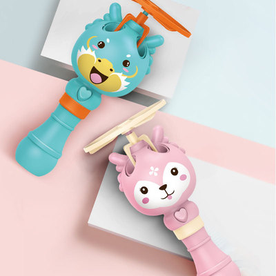 竹蜻蜓泡泡机抖音网红泡泡机冲天飞天儿童玩具广场男孩小仙女|ru