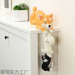 Cute Interactive Shiba Inu Dog Ornaments, Home Accessories, Entrance Hall, Living Room, Bookcase Decorations, Cute Emotional Ornaments