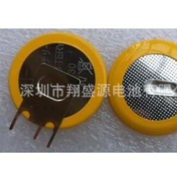 长期CR2430纽扣电池立式三脚焊脚3V