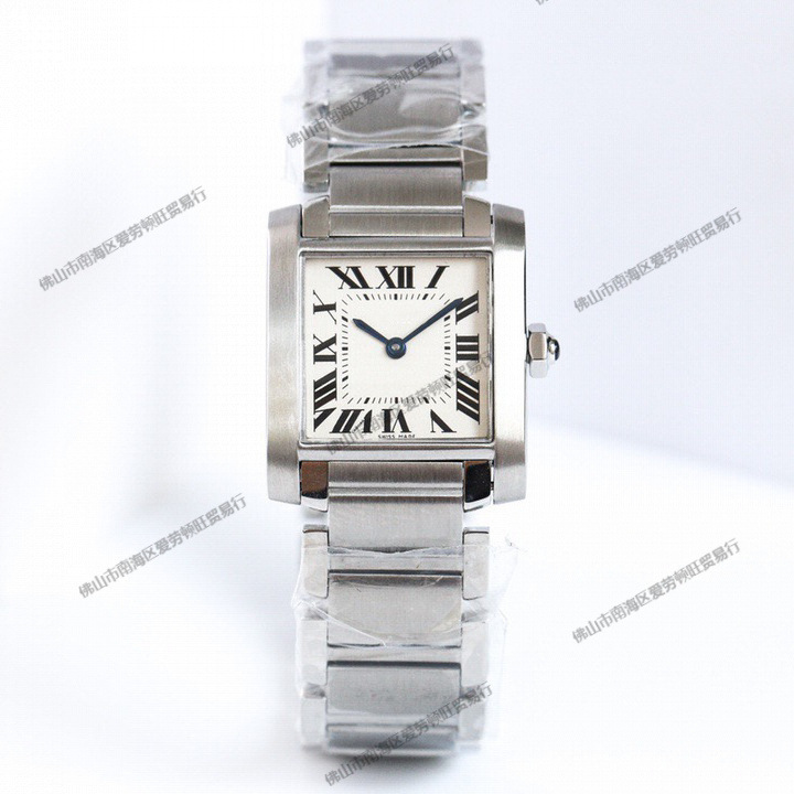 A Popular Classic Kajia Square Steel Strap Must Tank Santos Couple Diamond-Encrusted Popular Women's Watch