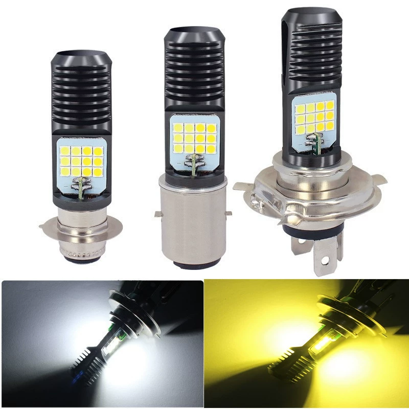 Передний свет фар мотоцикла H4 BA20D PX15D 3030 24smd высокомощный светодиодный свет мотоцикла