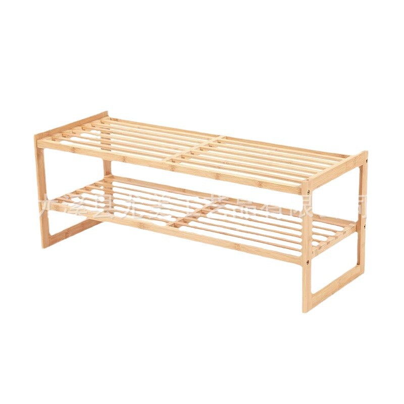Zapatero pequeño de madera maciza de múltiples capas simple puerta a prueba de polvo económico hogar de bambú de almacenamiento de ahorro de espacio