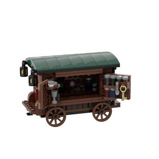 Building Blocks Cross-Border Moc-78795 Medieval Potion Seller 221 Particle Number Christmas Kidsren's Gift